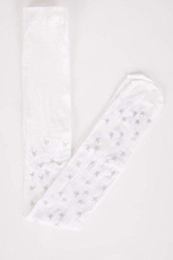 DeFacto Girls' Butterfly Patterned Pantyhose Z8831a6ns