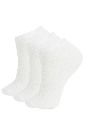 DeFacto Girl's 3-Piece Cotton Booties Socks A0297A8Ns