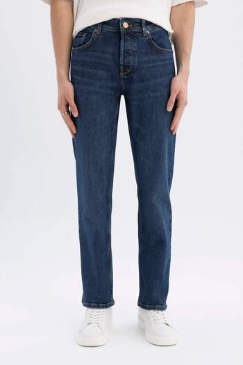 DeFacto x Wiser Wash Sergio Regular Fit Κανονική εφαρμογή Κανονική μέση με σωλήνα παντελόνι Jean Y9632AZ23SP