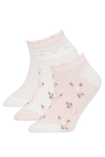 DeFacto Set of 3 Cotton Long Socks for Girls - Z7346a6ns