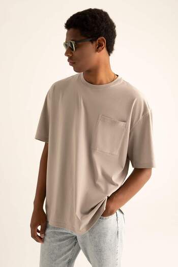 DeFacto Základní tričko Oversize Fit Crew s krátkým rukávem V2384AZ22SP