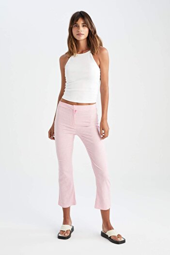 DeFacto High Waist Crop Fit Crop Cotton Pants Y0522Az22Sp