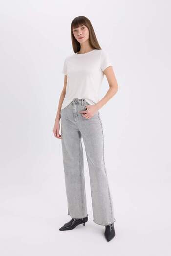 DeFacto Μπλουζάκι με κοντό μανίκι Relax Fit Crew Neck W7299AZ22SM