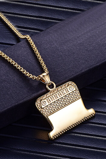 Chavin Barber Barber Shaver Steel Men's Necklace Ei93Sr
