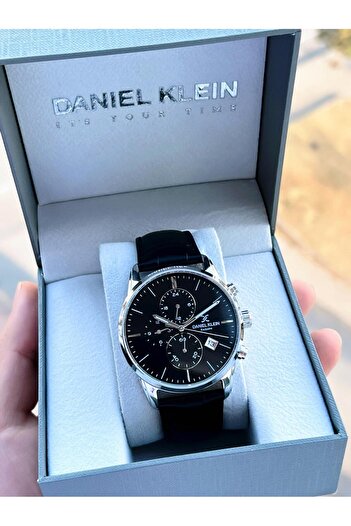 Daniel Klein Special Boxed Groom's Watch Leather Band 30 Mt Water Resistant Inner Functions Active Men's Wristwatch
