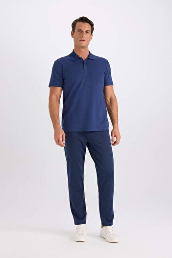 DeFacto Slim Fit Slim Fit κοντομάνικο βαμβακερό βασικό μπλουζάκι πόλο M6609AZ20SP