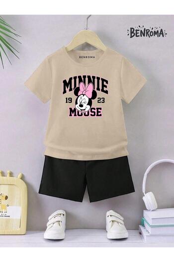 BENROMA Unisex Kids Shorts Set - Character Printed
