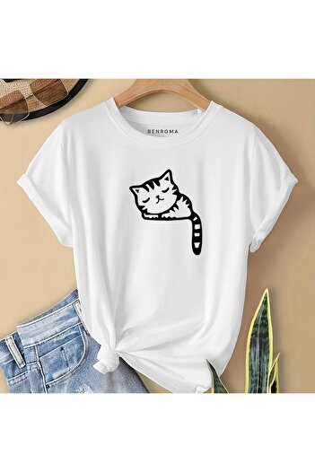BENROMA Sleeping Cat Printed Children's T-Shirt