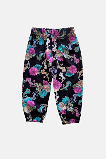 sinankardeşler Viscose Patterned Girl's Shalwar - Elastic