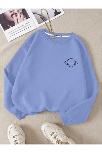 BENROMA Φούτερ Unisex Oversize - Crew Neck, Saturn Printed