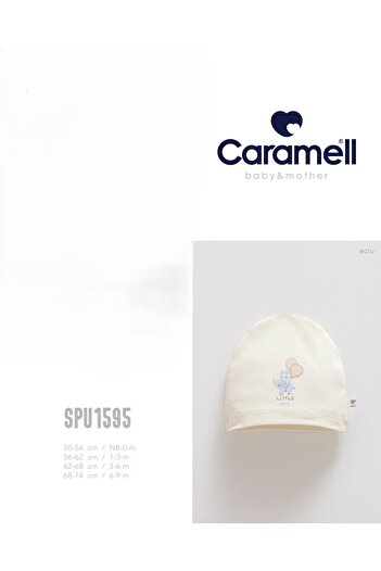 Caramell My Baby Kumsal Soft Color Balloon Elephant Printed Baby Hat/Beret //1595
