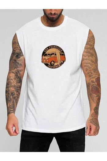 BENROMA Printed Sleeveless T-Shirt