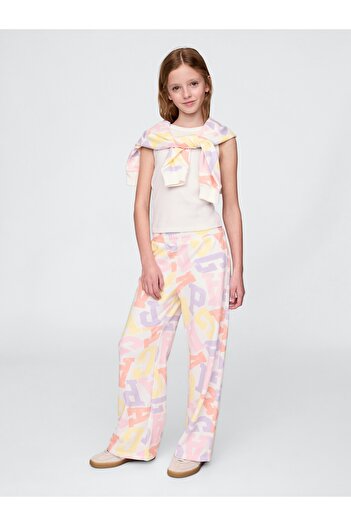 GAP Girl's Multicolored Relaxed Wide Leg French Terry Sweatpants