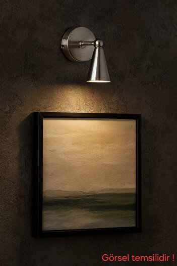 Bozyaka Aydınlatma Modern Mercury Decorative Wall Sconce - Single Matte Chrome, Daylight LED Bulb Included