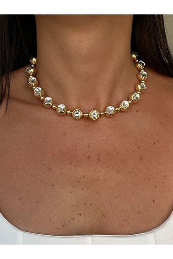 Twinssis Accessories Crystal Stone Choker Necklace