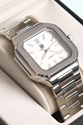 WATCHOFROYAL Kratos Silver White Steel Wrist Watch