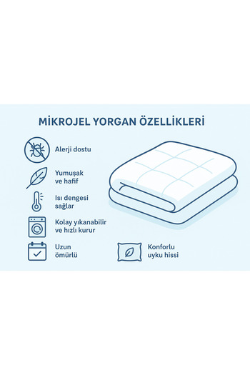 Hayo’u PUFF Special Double Size Microgel Thick 4kg Quilt 220X200 Sizes Cotton Fabric