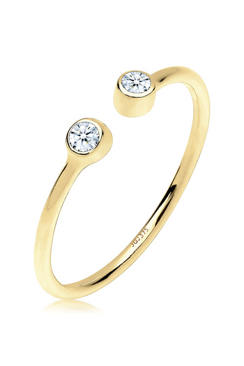 ELLI Ring Offen Statement Diamant 0.06 ct. 375 Gelbgold