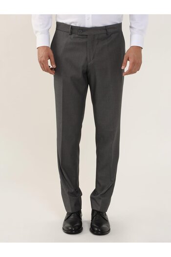 Dufy Gray Men's Regular Fit Straight Classic Trousers