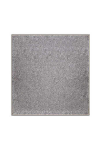 Bursa İpek Twill Silk Scarf - Gray Brush Pattern
