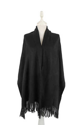 Bursa İpek Black Angora Shawl