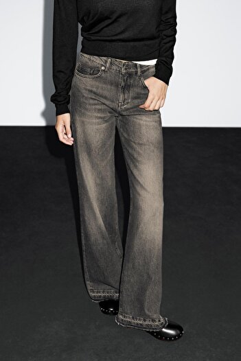 Massimo Dutti Orta bel İspanyol paça jean