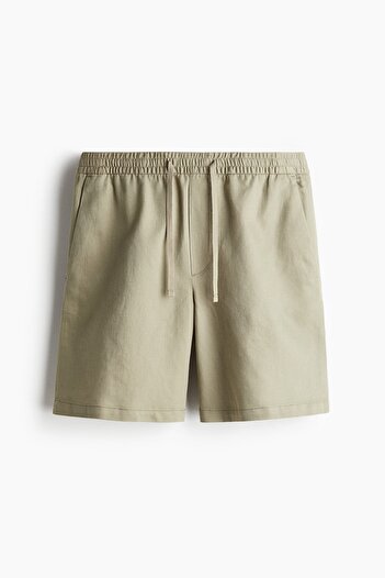 H&M Keten Karışımlı Şort Relaxed Fit