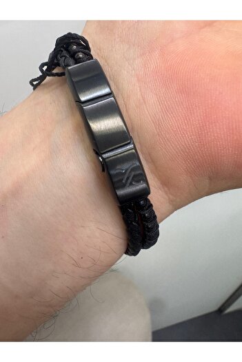Daniel Klein Steel Black Men's Bracelet