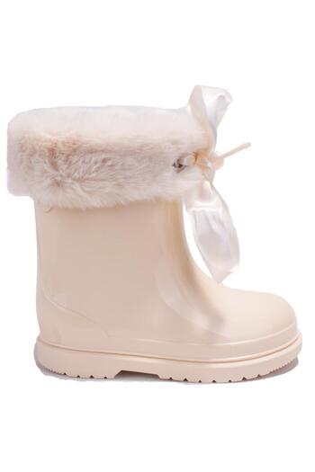 IGOR W10258Cn Bimbi Soft Beige Orthopedic Girl's Rain Boots