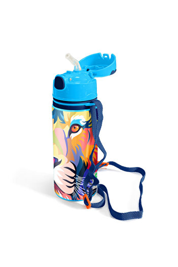 Coral High Yaygan 11938 Coral High Aluminum Flask with Straw 600 ml
