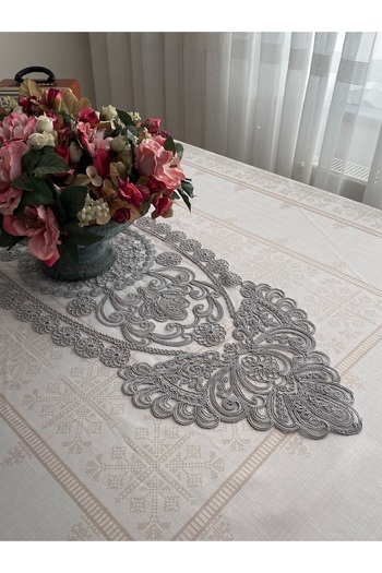 Lavanderi French Lace One-Piece Runner, Table & Coffee Table Cover, Dowery Runner