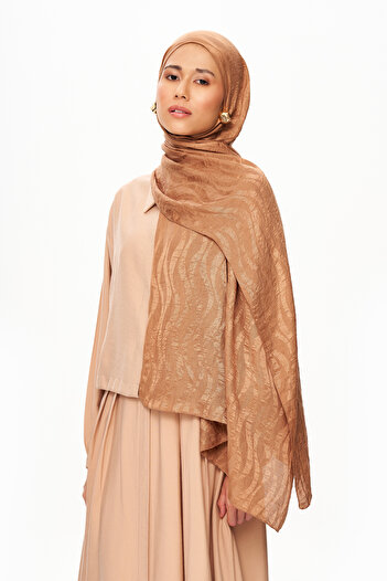 MOISCARF Σάλι Sable Drift Premium Jacquard μουσταρδί