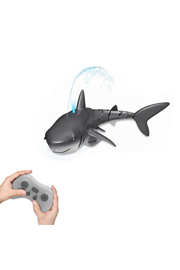 Choice1 Gray Shark RC Shark Remote Control whale Spray Water Kids robot toy Radio Controlled Boats swimming