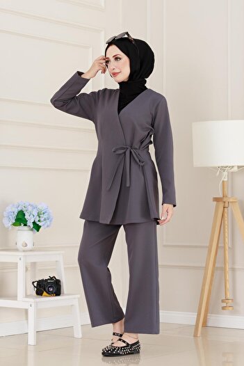 Sevitli Side Tie Hürremsuit-Grey