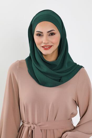Aisha's Design Πλισέ Σχέδιο Αερομπίν Σάλι, CPS-90, Σκούρο Πράσινο