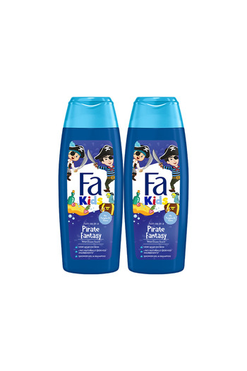 Fa Kids Pirate Fantasy 2-in-1 Shower Gel & Shampoo, 2 x 250ml – Gentle & Fun
