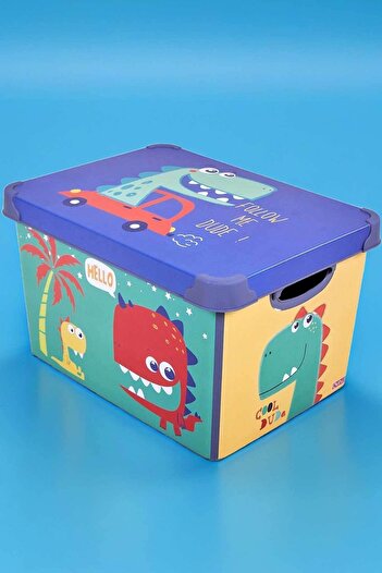 QUTU Style Box Dude Patterned 20 L Decorative Toy and Storage Box