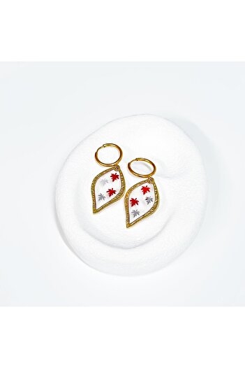 Vesce Atelier Feuille Jaune Handmade Earrings