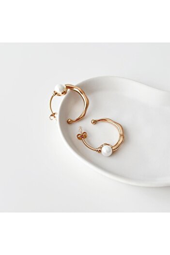 Vesce Atelier Drew Gold Steel Earrings