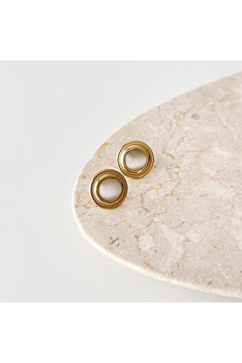 Vesce Atelier Connell Gold Steel Earrings