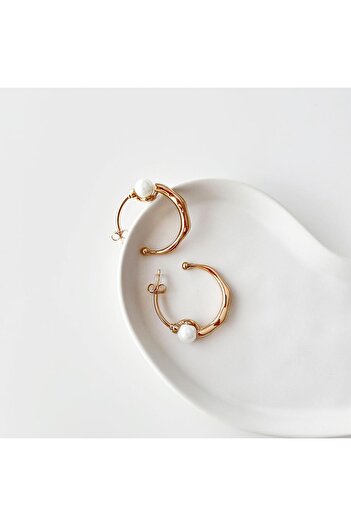 Vesce Atelier Drew Gold Steel Earrings