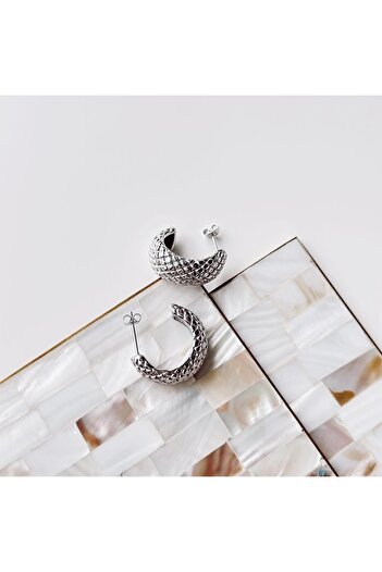 Vesce Atelier Punteado Gray Steel Earrings