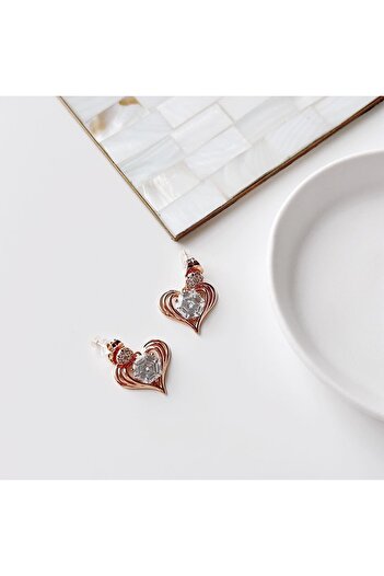 Vesce Atelier Sparkling Heart Xuping Earrings