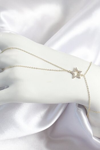 Clariss Brass Zircon Stone Star Model Gold Color Women's Shahmeran