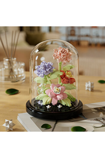 Choice7 302pcs Micro particle building block bouquet handmade gift, children's puzzle toy handmade DIY sunfl