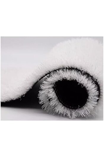 Generic White Artificial Grass Rug With Drain Holes, Synthetic Lawn Carpet Easy to Clean for School,