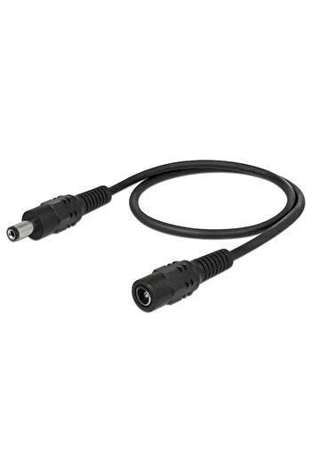 SOHO Cablu de alimentare cu conectori CC mascul-femelă 2,1 mm x 5,5 mm, 1 m, negru