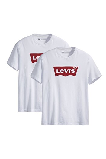 Levi's Herren T-Shirt 2er Pack - "Graphic Set-In Neck", Rundhals, Baumwolle