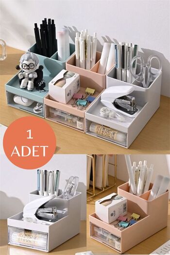Bayev Tatto Office Single Drawer Divided Multi-Purpose Organizer - Office Pencil Holder Makeup Organizer