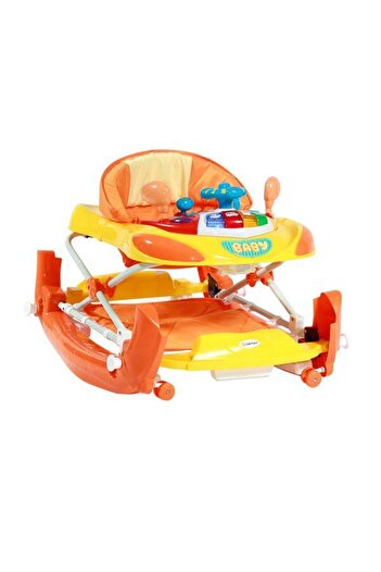 LORELLİ 2-in-1 Walker Bertoni with Lights and Musical Toys, Orange